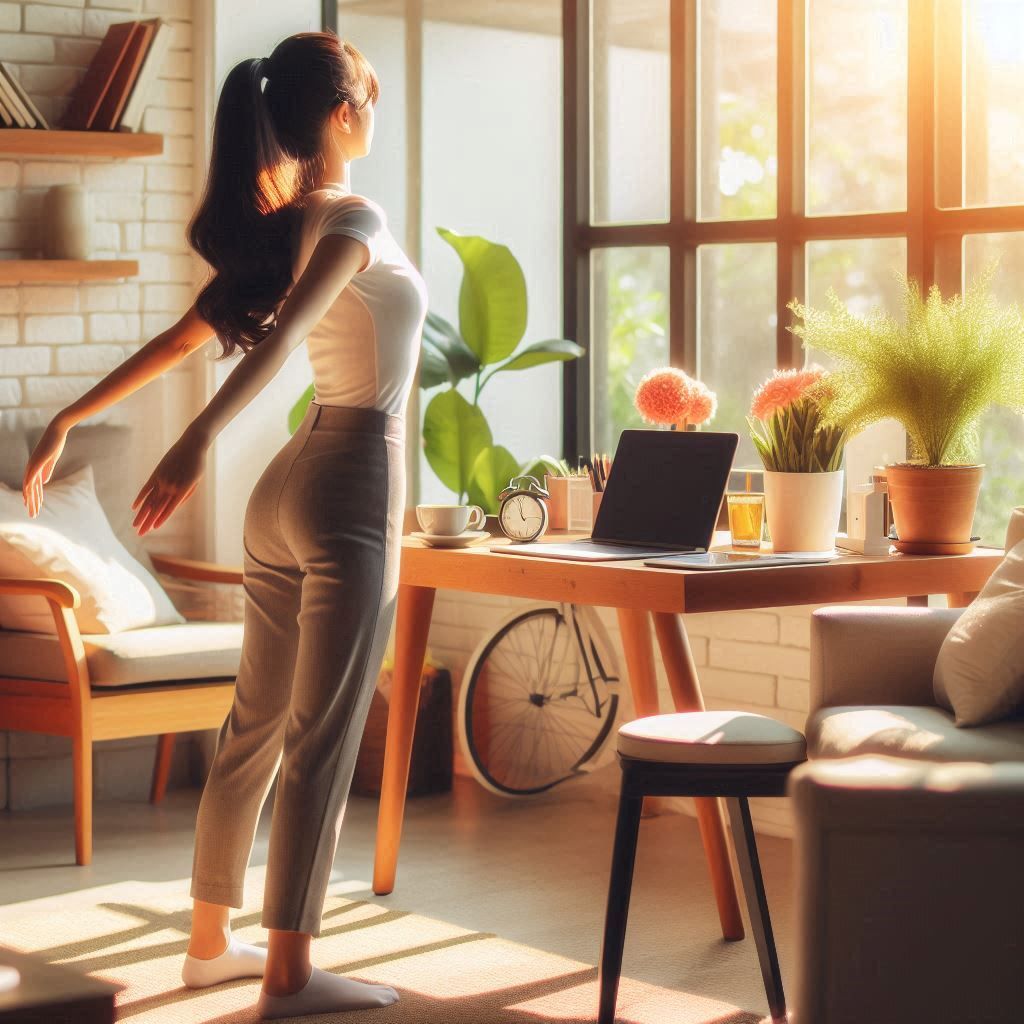 Stylised soft waves in turquoise and deep ocean shades suggesting a calm rhythm; decorative only.